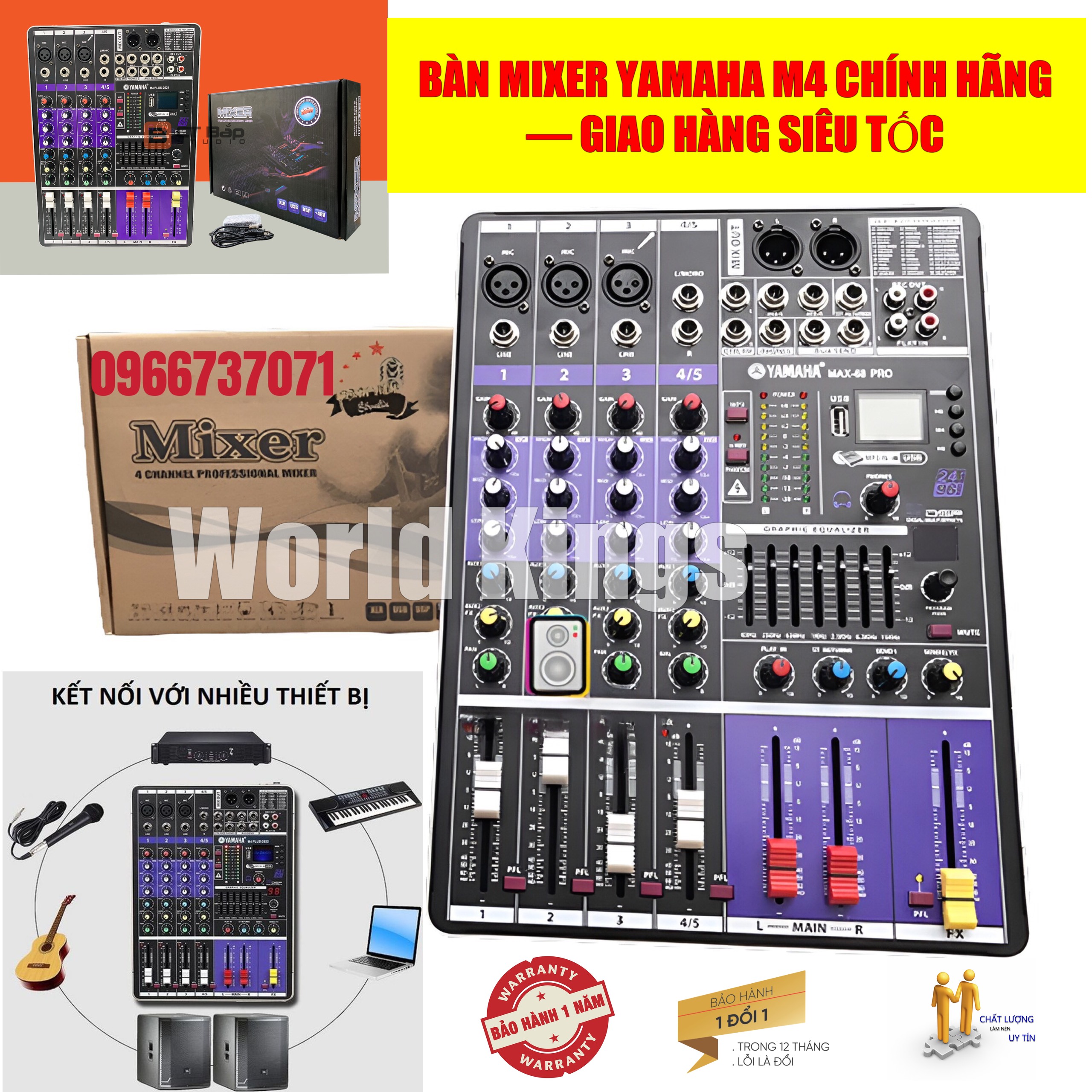 YAMAHA M4 2023 Mẫu Digital Mixer Hay Kết Nối Bluetooth 99 Chế Độ Giành Cho Reverb Echo Delay Kết Nối Âm Thanh Karaoke Âm Thanh Ngoài Trời Kết Nối Hát Livestream Cực Hay Chuyên Dụng Cho Phòng Trà Mini Bar Pubs Show Cưới.