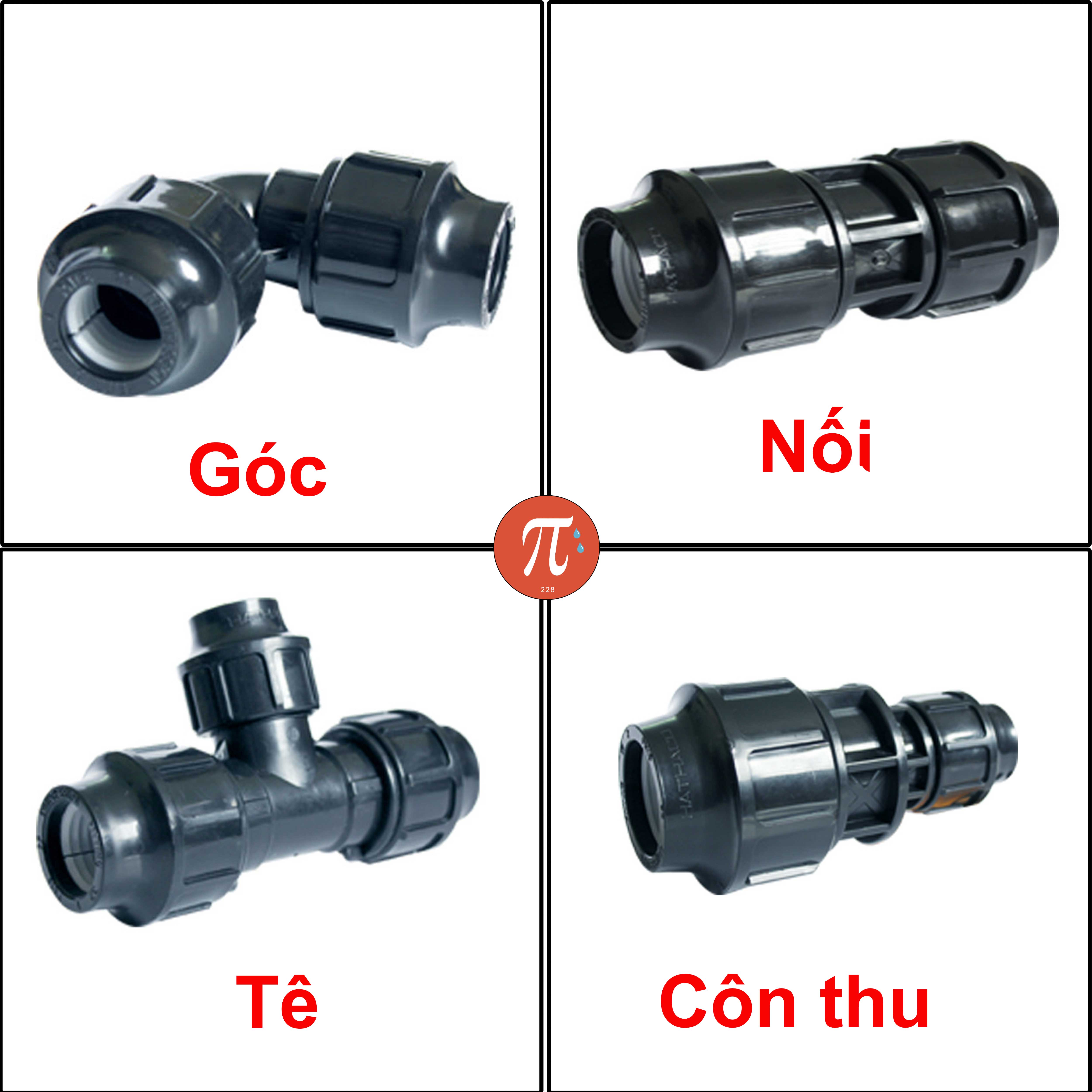 Co Cút Nối Góc, Tê, Nối Giảm, Măng Xông Ống Đen Hpde, Ống Hàn Nhiệt PPR 20, 25