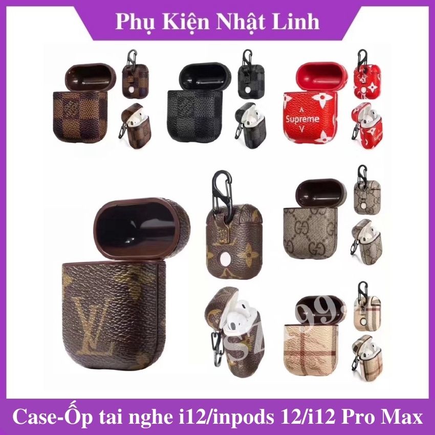 Vỏ Case Tai nghe Không Dây - Ốp Tai Nghe Không Dây/ Tai Nghe Blutooth I12 - Ap1/2/I12 Pro Max - Có móc khóa treo, nút bấm ngoài - Hàng tặng không bán, mua vẫn sell -Phụ Kiện Nhật Linh..