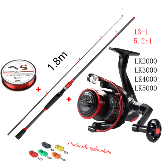HSLK Phương thức thanh toán COD 100% hậu mãi Bộ câu gồm cần câu , cuộn , dây câu , mồi nhân tạo, giá rẻ bộ đồ không lo lắng nhất
