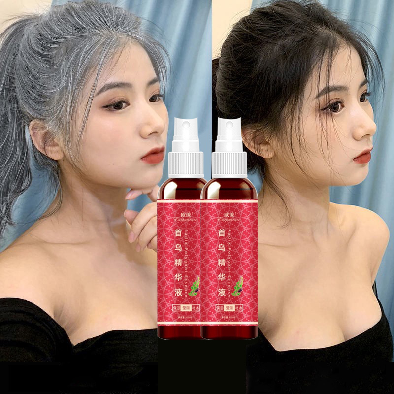 Tóc trắng phun tóc trắng chuyển sang màu đen Hà Thủ Ô tinh chất dầu gội đầu trị rụng tóc