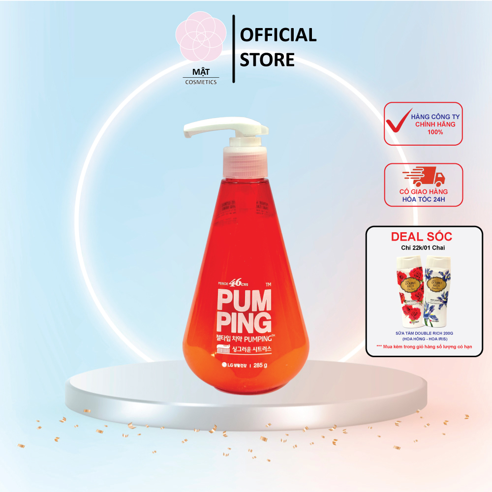 Kem Đánh Răng PERIOE PUMPING Hàn Quốc Hương Trái Cam 285g