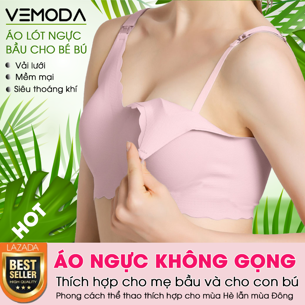 Áo ngực cho con bú cao cấp. Áo ngực cho bà bầu vải lưới siêu thoáng khí. Áo lót cho con bú siêu mềm, thoáng khí, mát mẻ. Áo lót không gọng cho bé bú sau sinh. Áo ngực không gọng cho con bú cao cấp Vemoda của Babyupp