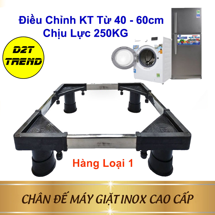 Chân đế máy giặt, kệ máy giặt và tủ lạnh, Chân kê đa năng trụ bọc inox điều chỉnh kích thước