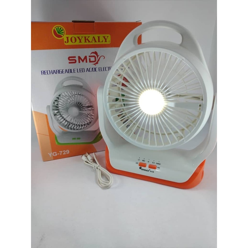 [Hàng Loai 1] Quạt Để bàn Mini,QUẠT SẠC JOYKALY YG-729 Có Đèn Led Siêu Sáng-Siêu Mát.Quạt Sạc Đa Năng Siêu Mát,Pin Trâu Hơn-Mát Lâu Hơn.