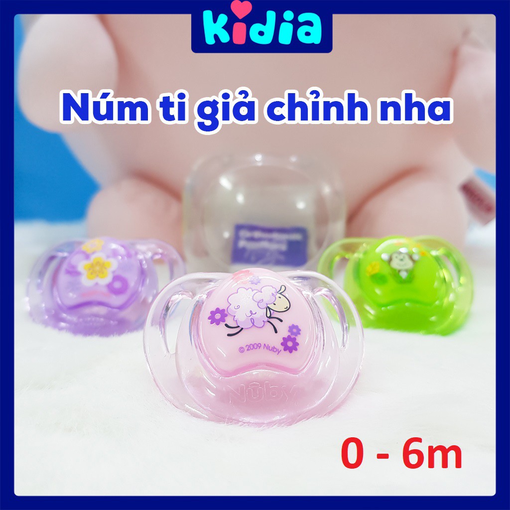 Ty giả chỉnh nha có hộp đựng nuby 7005719 cho bé từ 0 - 6 tháng - kidia