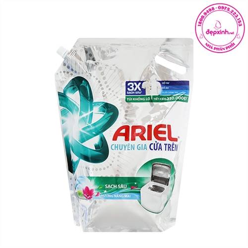 Túi nước giặt Ariel chuyên gia cửa trên sạch sâu hương nắng mai 4.1kg