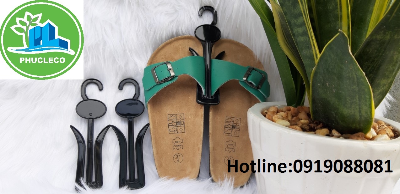 Combo 50 cái móc nhựa treo giày dép màu đen và trắng