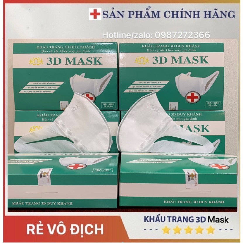Hộp 50c khẩu trang 3D Mask Duy Khánh- hàng công ty chính hãng