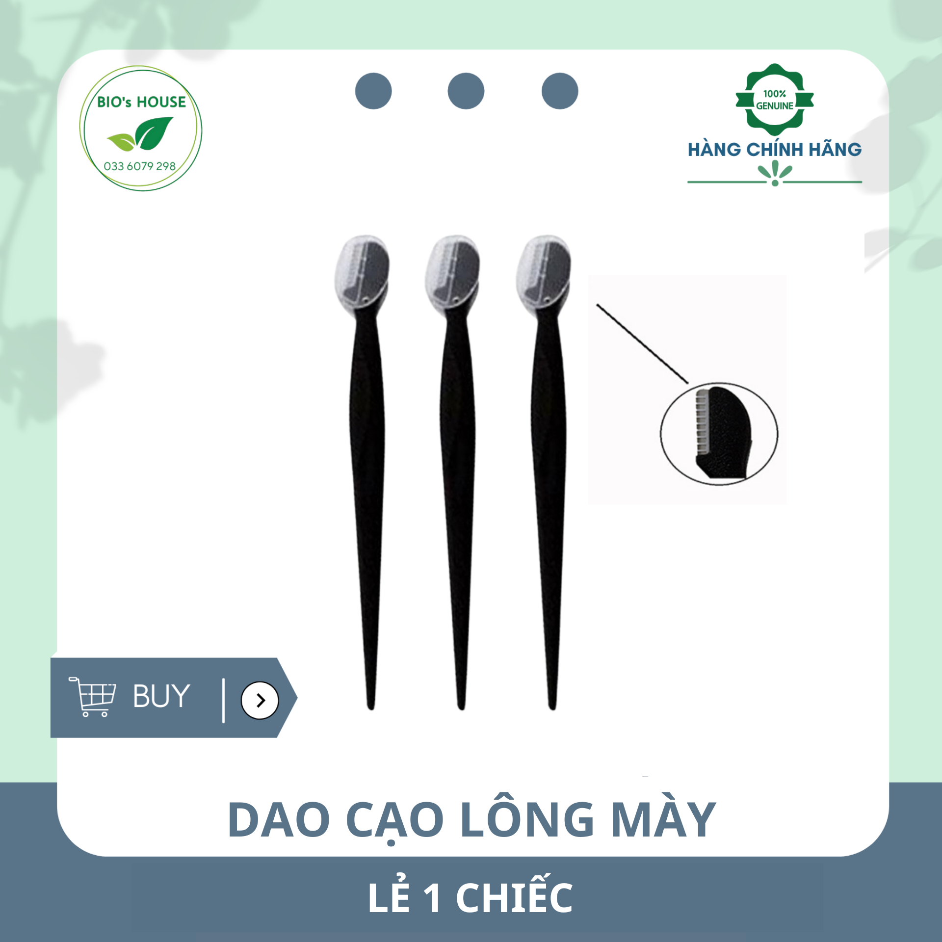 Dao cạo lông mày 1 chiếc tách lẻ
