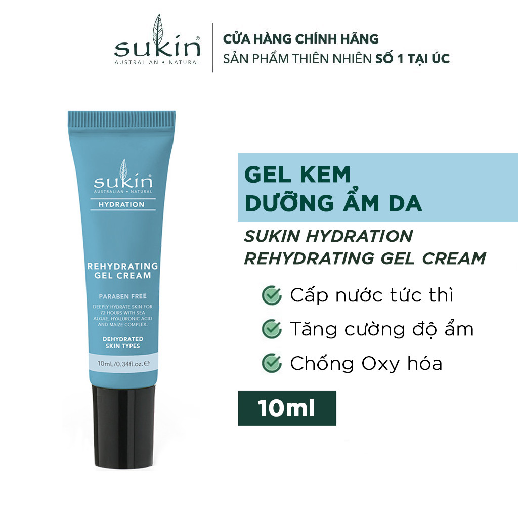 Gel Kem Dưỡng Ẩm Da Sukin Hydration Rehydrating Gel Cream 10ml