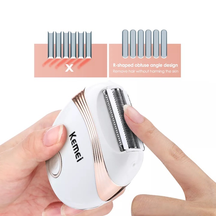 Máy Cạo Vùng Bikini, Máy Cạo Lông Toàn Thân KEMEI KM 673 Cao Cấp.