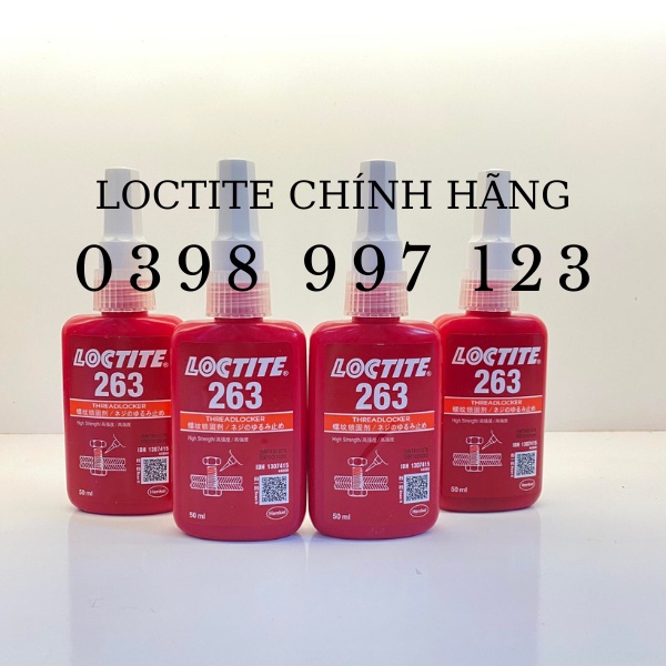 Keo dán khóa ren màu đỏ loctite 263 - 50ml