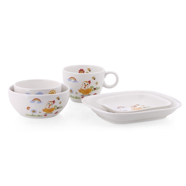 Bộ bàn ăn sứ cao cấp Dong Hwa cho trẻ KIDSET02