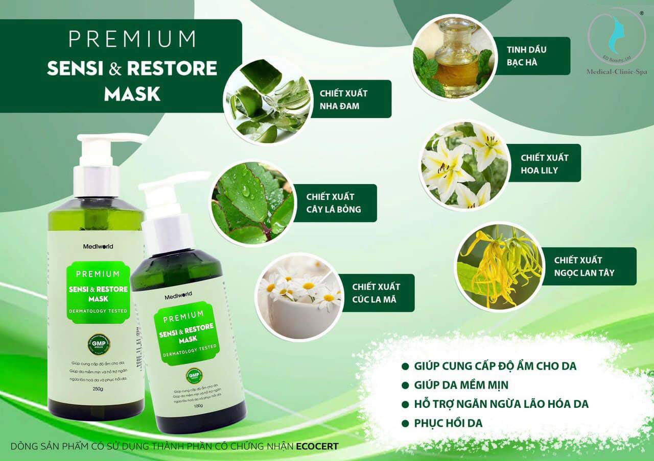 Mặt nạ phục hồi và dịu da Mediworld Premium Sensi & Restore Mask