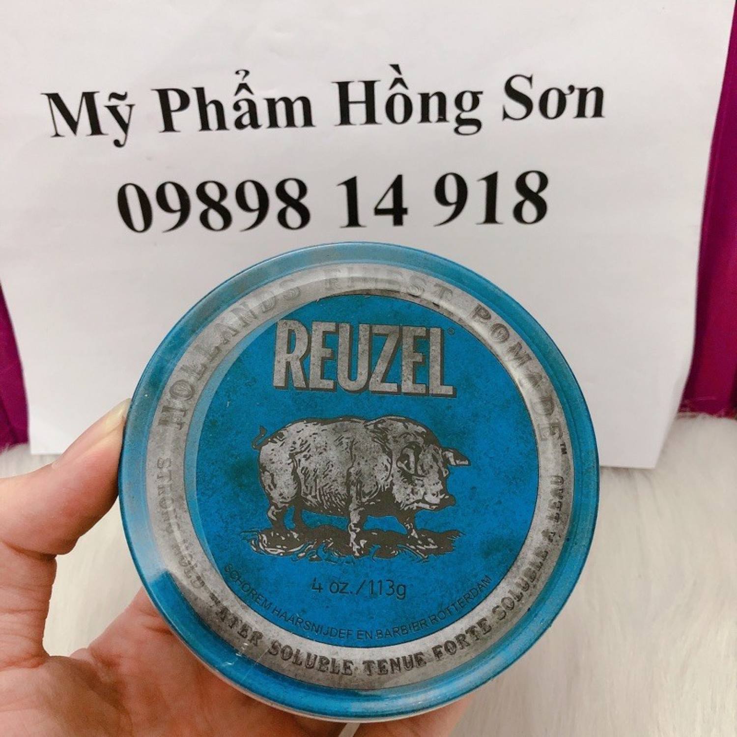 Sáp vuốt tóc nam con lợn Hương dừa , ɡel vuốt tóc con lợn REUZEL 113ml