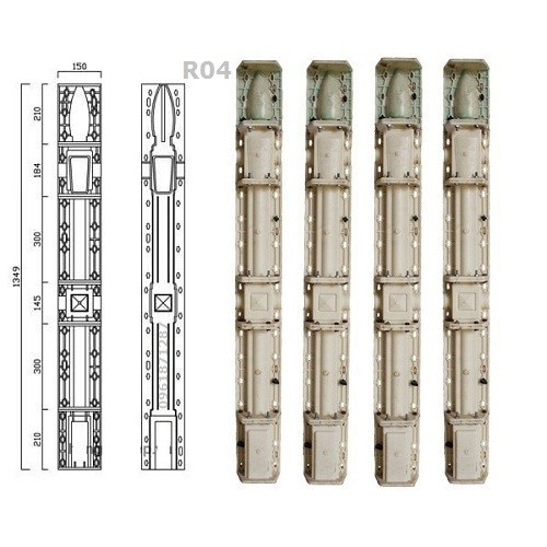 Combo 10 bộ khuôn nhựa hàng rào H = 1.35m, chất liệu nhựa cao cấp tái sử dụng nhiều lần