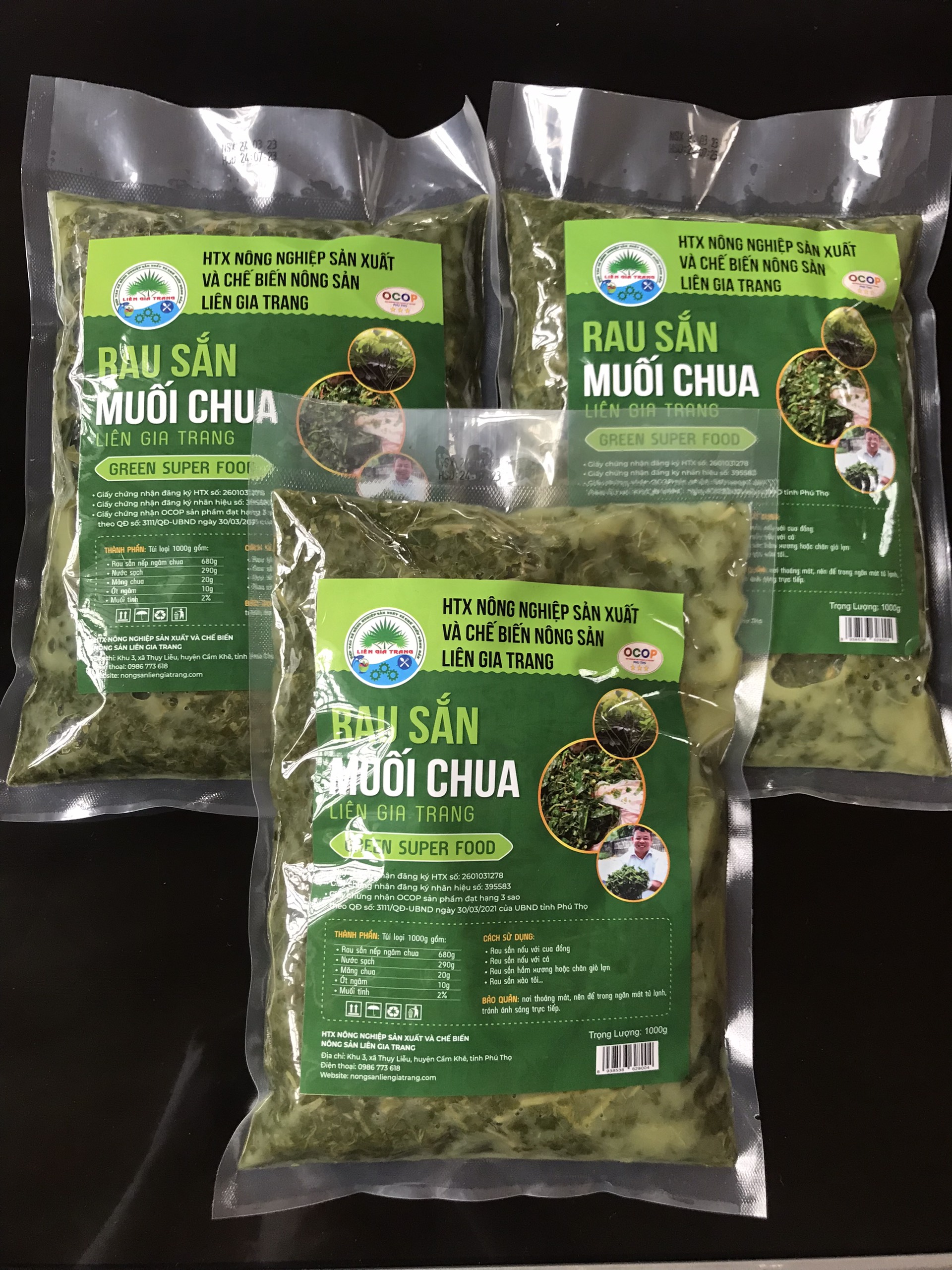 Rau sắn muối chua - Đặc sản Phú Thọ, Sản Xuất Tại HTX Liên Gia Trang Loại 1kg