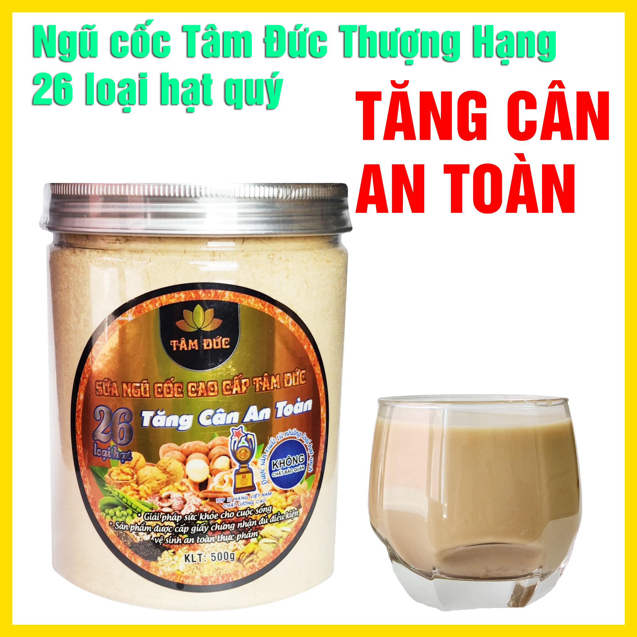 Ngũ cốc tâm đức tăng cân loại hũ 500g