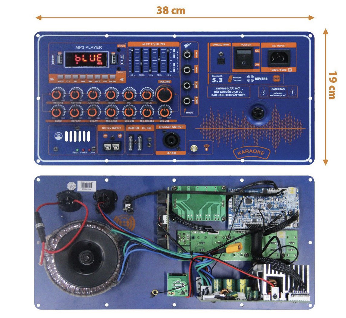 Mạch loa kéo công suất lớn có eq equalizer kst