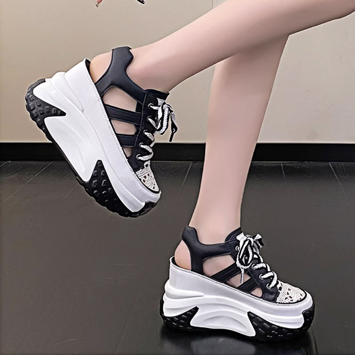 Giày đế cao hở gót 10cm ps690-1317