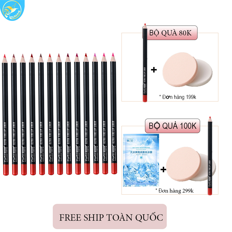 Chì kẻ viền môi  chì kẻ lâu trôi,bền màu,không gây khô môi,thâm môi màu ngẫu nhiên