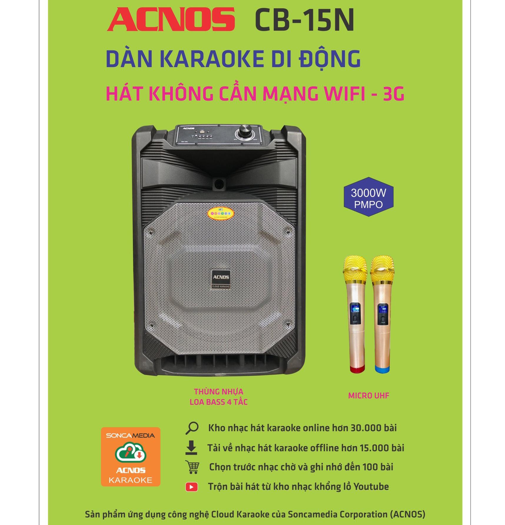 Loa kéo acnos cb-15n loa kéo karaoke acnos cb-15n 4 tấc