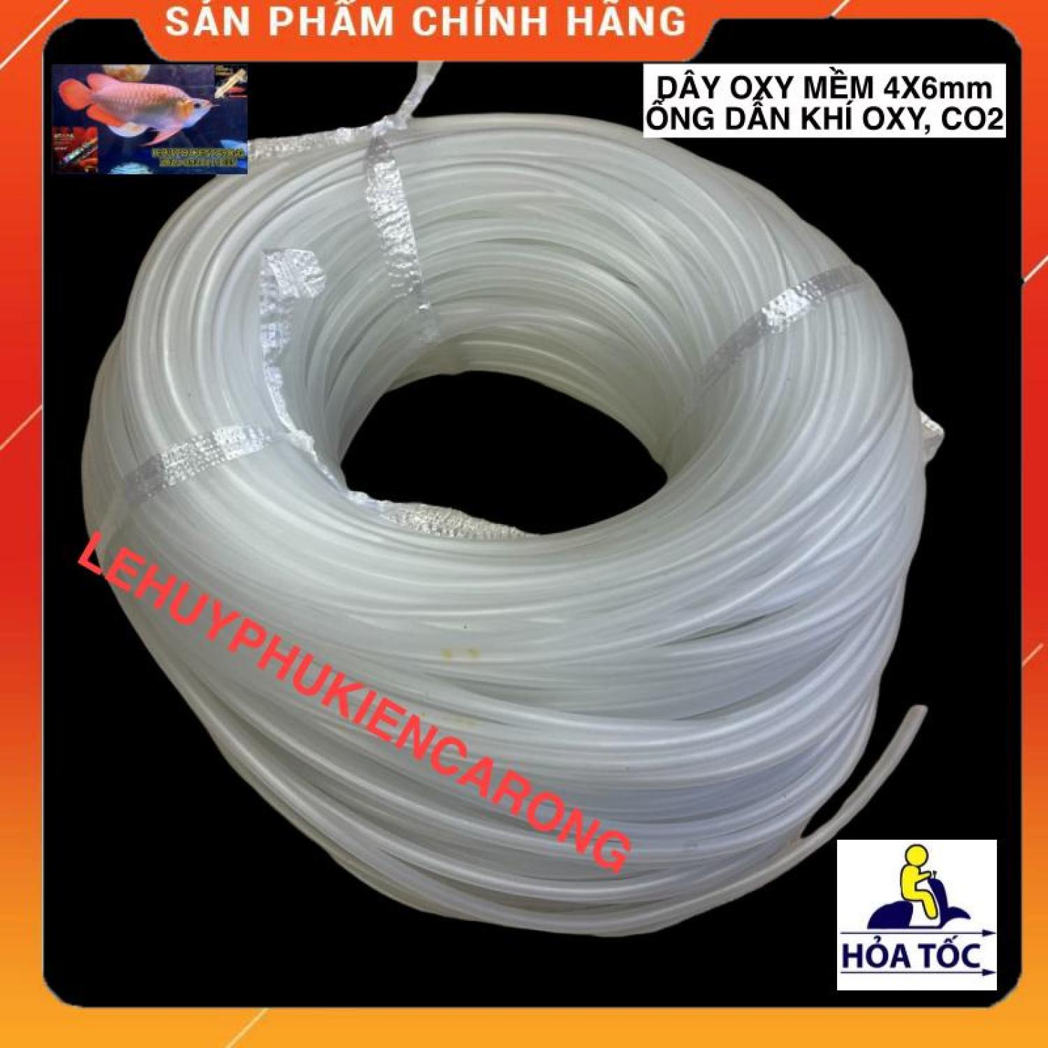 "hoàn tiền đến 10%" dây sủi oxy mềm 4x6mm, ống dẫn khí oxy, co2 cho bể cá cảnh kích thước 1 mét