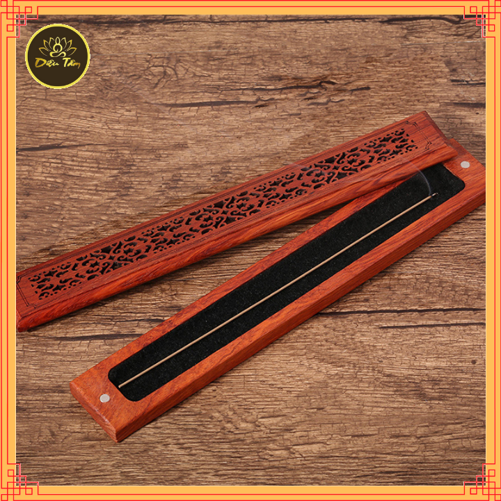 Hộp đốt nhang bằng gỗ dùng cho nhang không tăm, hương cây đồ thờ cúng