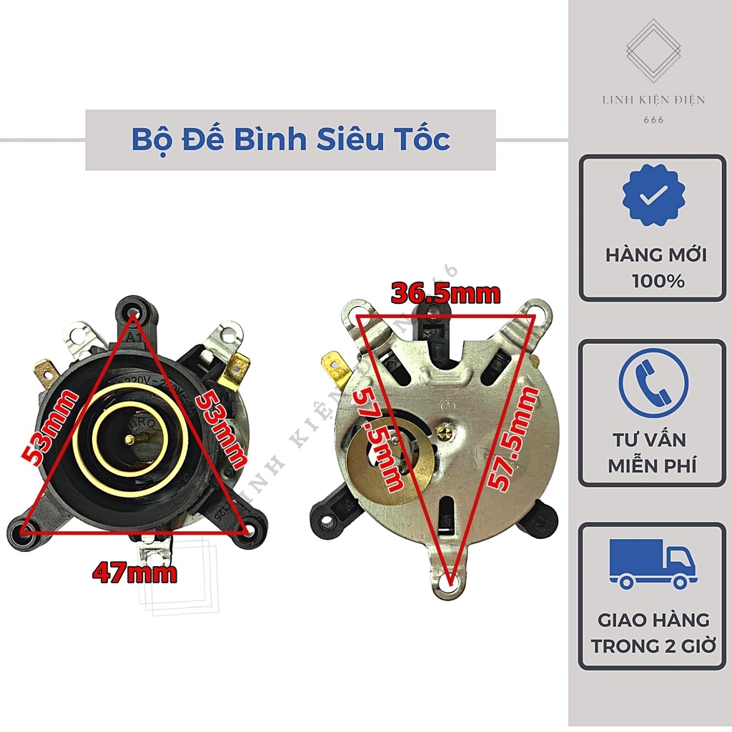 Ấm đun nước siêu tốc - Chân Bình Đun ấm siêu tốc, chân ấm đun- linh kiện thay thế ấm siêu tốc hư hỏn