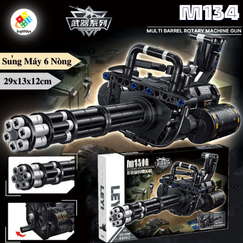 Lắp Ráp Súng Máy 6 Nòng Minigun M134 - Đồ Chơi Lắp Ráp Quân Sự USA - Quà Tặng Đồ Chơi Thông Minh cho