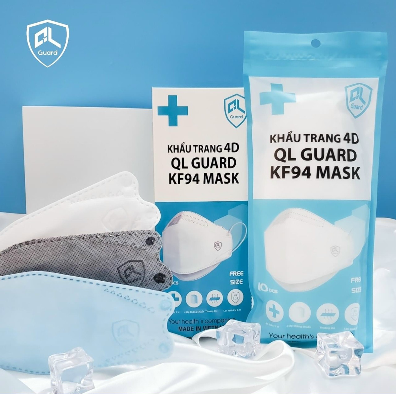 Khẩu trang 4d kf94 ql guard mask - anna
