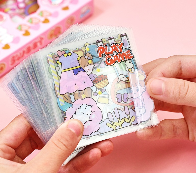 Sticker cute trang trí dán tập vở, bình nước, bút nước | Set 10 tờ