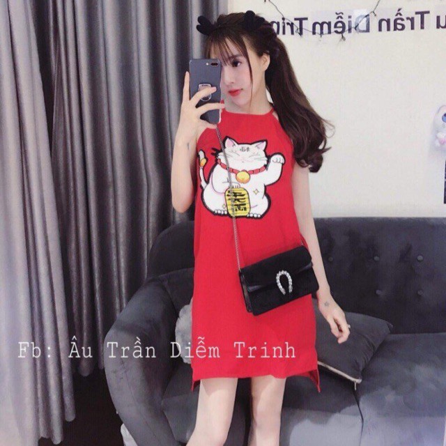 Đầm yếm mèo thần tài 💓