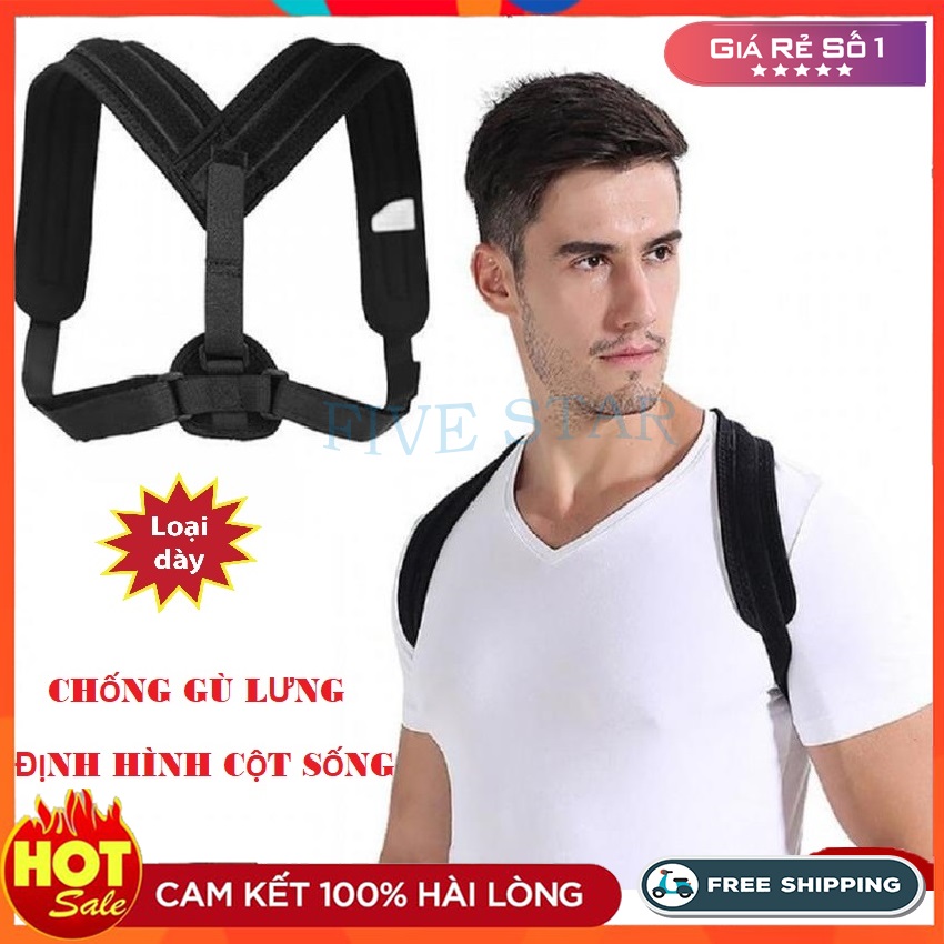 Đai Chống Gù Lưng Nam Nữ, Định Hình Cột Sống, Ngồi Đúng Tư Thế - Chữa bệnh còng lưng, Áo từ tính chống gù lưng, Chữa gù cổ, Đai chông gù - FIVE STAR