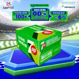 Thùng 24 Chai Nước Ngọt Giải Khát Có Gaz 7Up (600ml/chai)