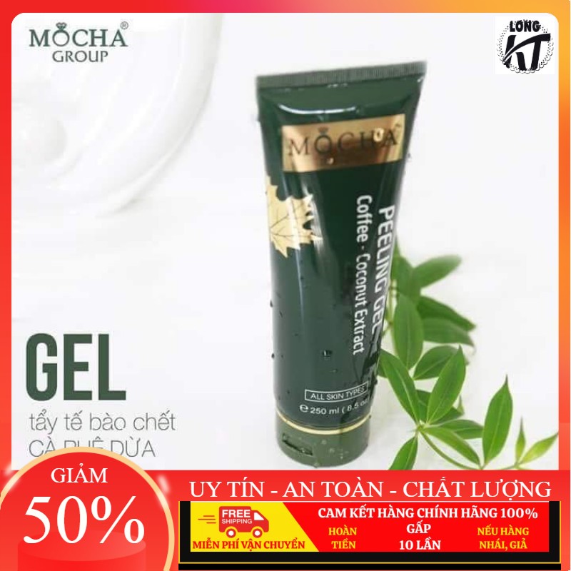[cam kết chính hãng 100% ] Gel tẩy tế bào chết Cafe dừa Mocha 250ml Loại bỏ các tế bào dư thừa gây sạm da. - Ngăn chặn sự hình thành các sắc tố gây nám da, tàn nhang. - Giúp da hấp thụ kem tốt hơn gấp 5 lần.