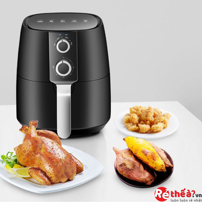 Nồi Chiên Không Dầu Camel 5L, 6L Công Suất 1350W, Không Khói, Không Mùi, Dễ Sử Dụng,  tiện lợi để chiên được nhiều loại thực phẩm khác nhau như: cá, thịt, khoai tây. An Toàn Cho Sức Khỏe Gia Đình