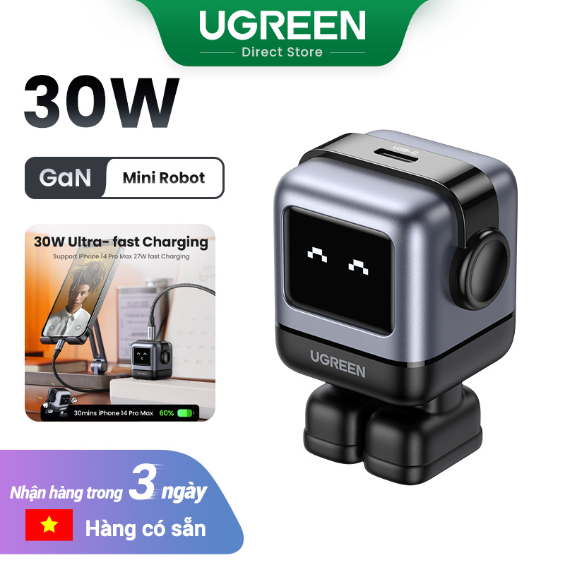 Mua 1 vẫn Freeship UGREEN 30W RoboGaN Mini Charging for iphone 14 13 12