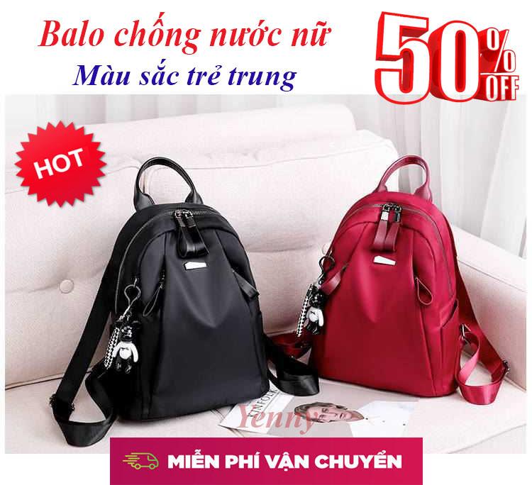 Phụ Kiện Nữ - Balo nữ chống nước MÀU GHI, Mua Balo Thời Trang Loại Tốt, Chọn Balo nhỏ gọn tiện dụng chỉ có tại Yenny