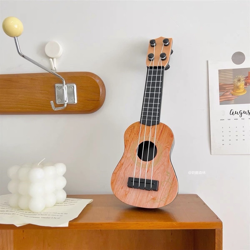 Mô hình đàn ukulele mô hình trang trí để bàn, tủ, kệ