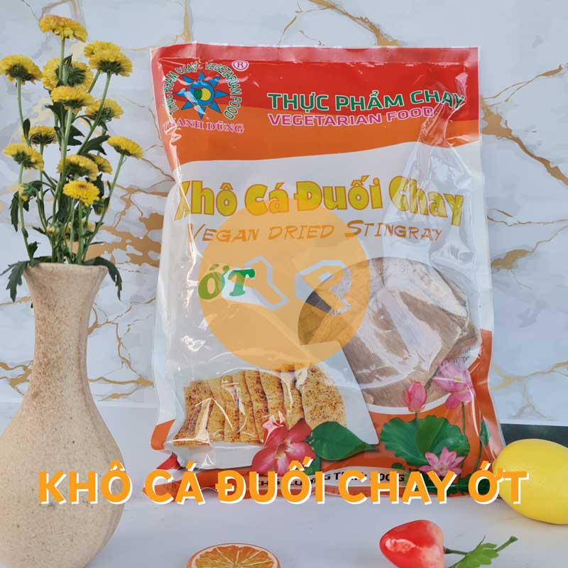 Khô cá đuối chay Thanh Dũng gói 500g - chế biến từ sườn non khô.