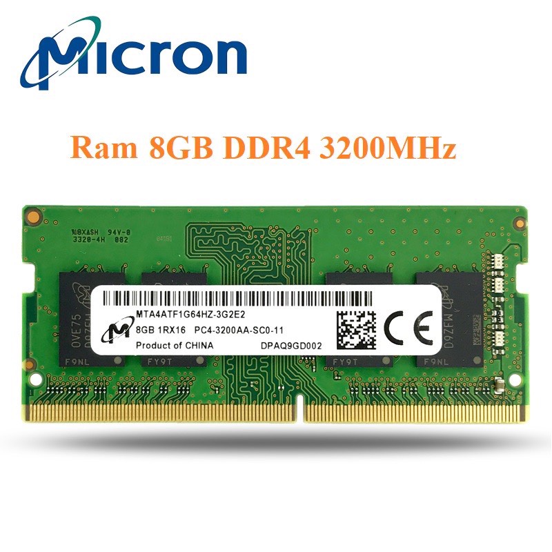 Ram Laptop Micron 8GB DDR4 3200MHz Chính Hãng- Bảo hành 36 tháng