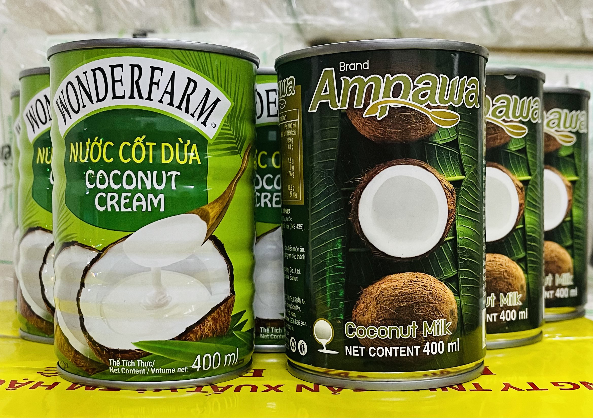 Nước cốt dừa Việt Nam Wonderfarm/Thái Lan Ampawa lon (400ml)