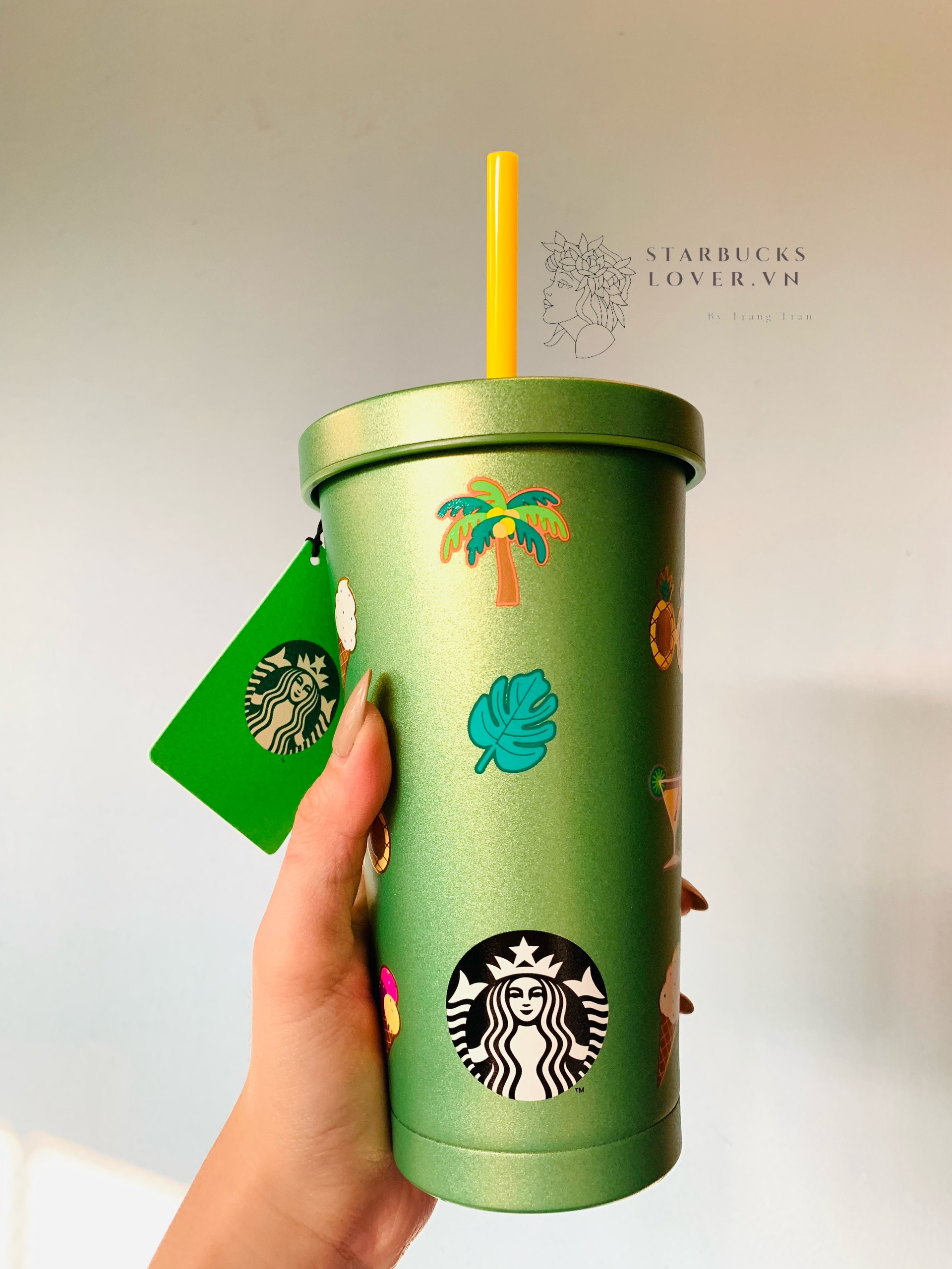 |chính hãng| ly starbucks giữ nhiệt color block 16oz