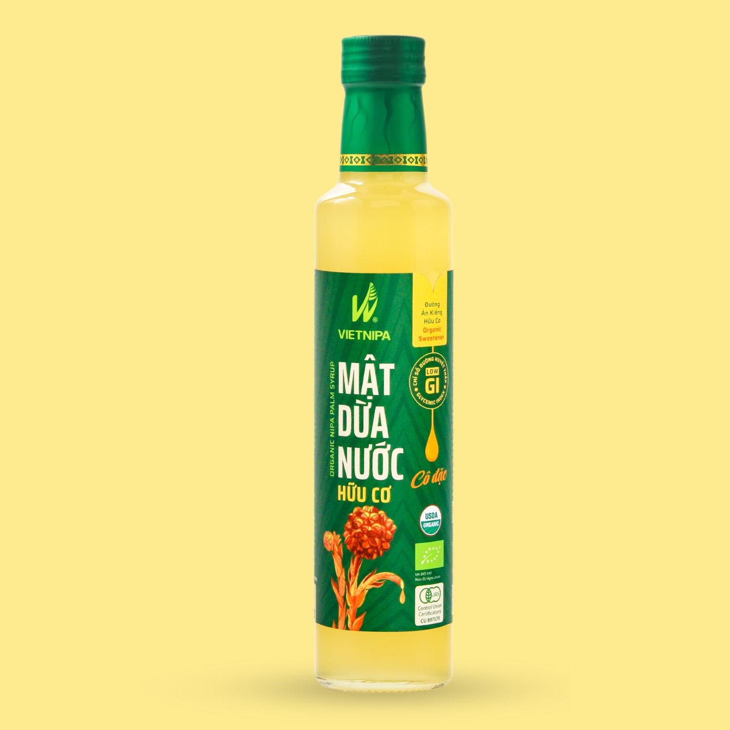 Mật dừa nước cô đặc hữu cơ vietnipa - 375g