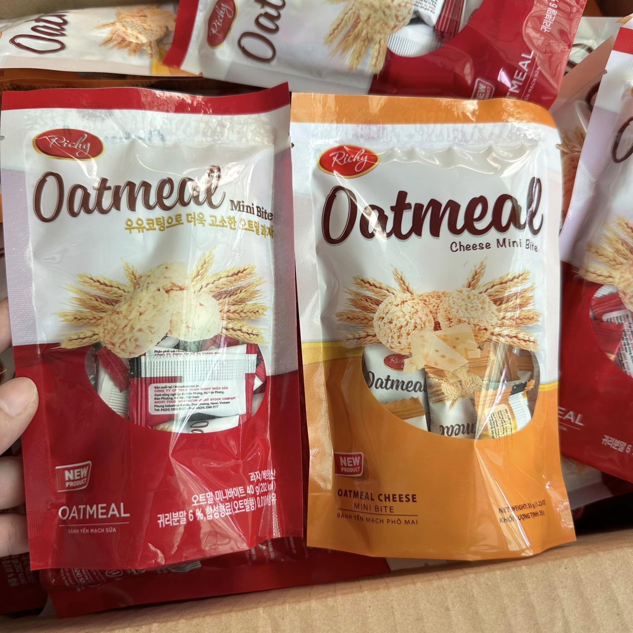 COMBO 3 BỊCH BÁNH SỮA LÚA MẠCH OATMEAL RICHY 40G