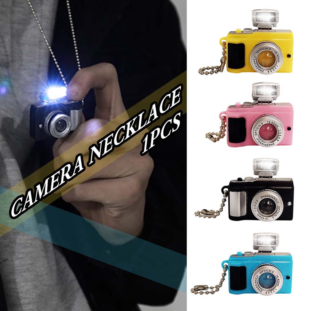 Dây chuyền áo len mặt kiểu mô hình camera phát sáng, có âm nhạc thời trang cho nam nữ SUHUA