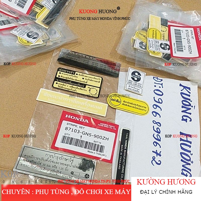Tem thông số dream thái - chính hãng