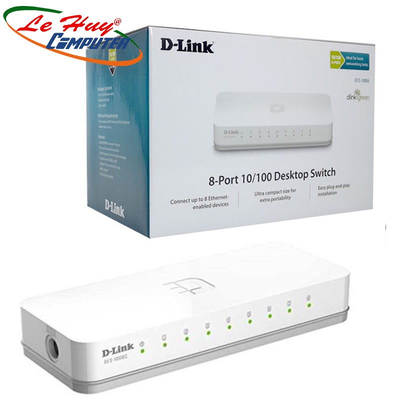 Bộ chia mạng switch 8 cổng 10-100mbps dlink des-1008c -